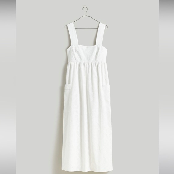 *SOLD on Mercari*. Eyelet Cutout Back Empire Midi Dress - Picture 9 of 10